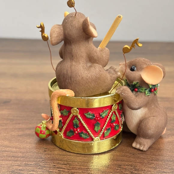 CHARMING TAILS Fitz & Floyd ENJOY THE HOLIDAY BEAT Mice Drums Figurine 87/170 - Picture 6 of 9